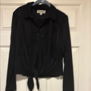 Idyllwind Midnight Black Fringe Blouse